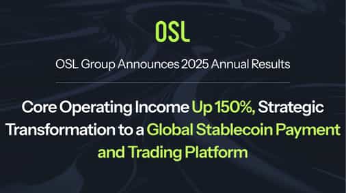 OSL Group Announces 2025 Annual Results: Core Operating Income Up 150%, Strategic Transformation to a Global Stablecoin Payment and Trading Platform